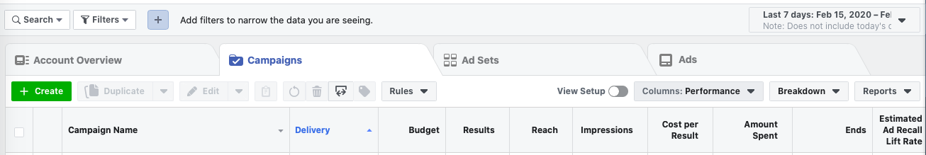 facebook ad hierarchy